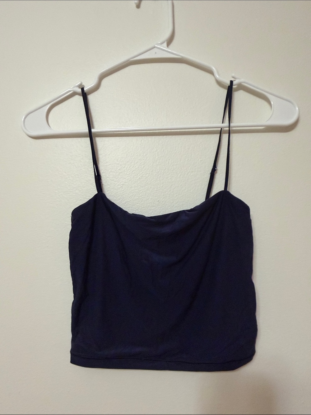 SMOOTHEZ BY AERIE Cropped Navy Soft Tank Top